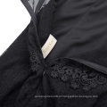 Kate Kasin Sem Manga V-Neck See-Through Voltar Lace Black Evening Gown Prom Festa Vestido KK001047-1